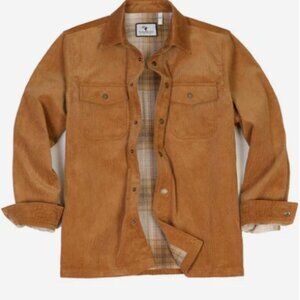 FlannelGo Men's Large Corduroy Jacket (Light Brown)
